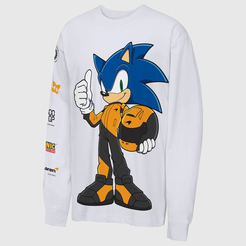 MCL FW MENS SONIC 1000TH GP LS TEE - White