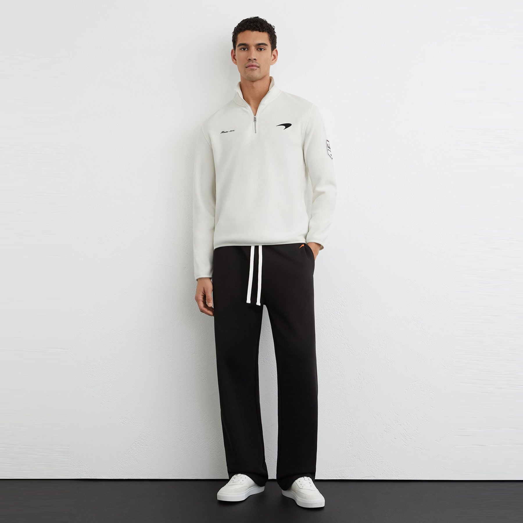 Reiss Meros Half-Zip Fleece Top offwhite | McLaren Racing