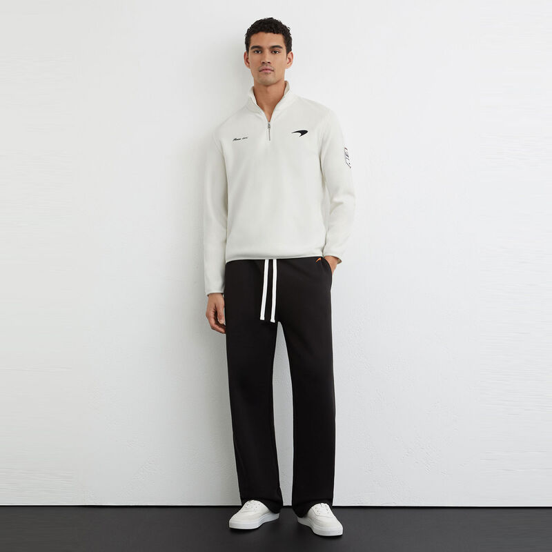 MCL LS MENS MEROS 1/4 ZIP FLEECE - Off White