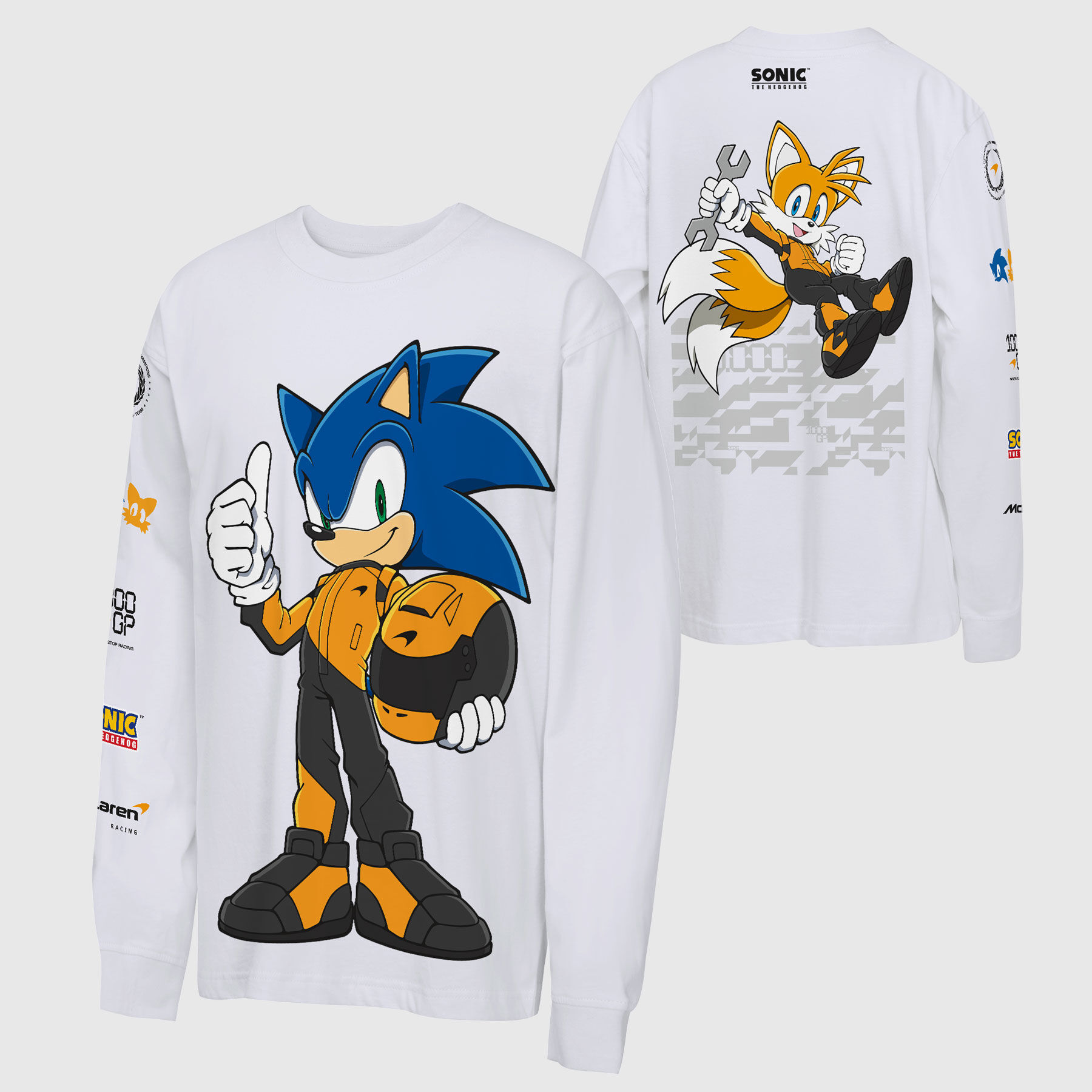 McLaren x Sonic 1000th GP Long Sleeve T-shirt white | McLaren