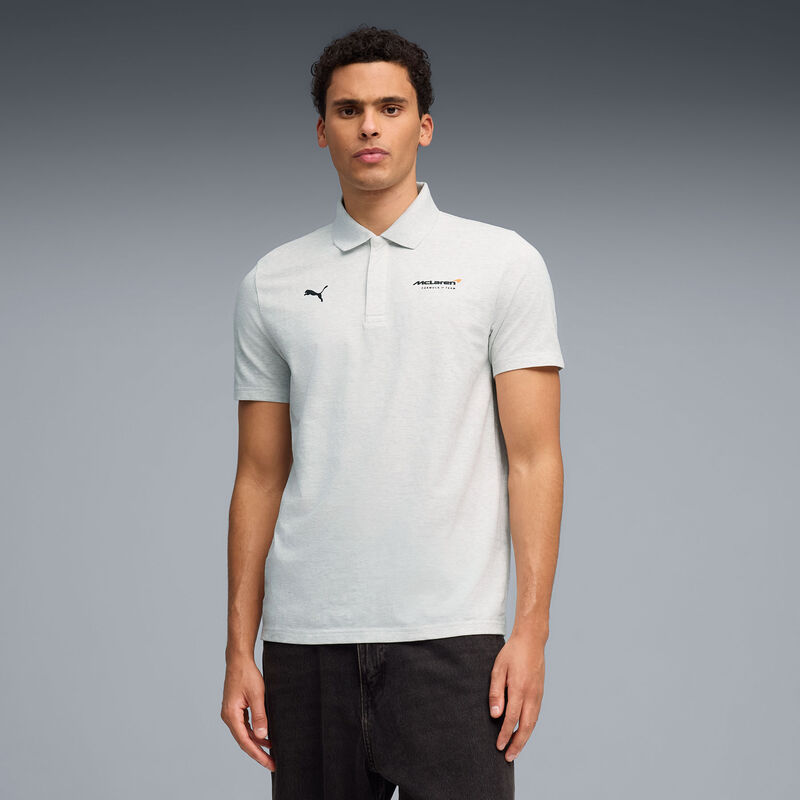 ML LS Jacquard Polo - White Glow Heather