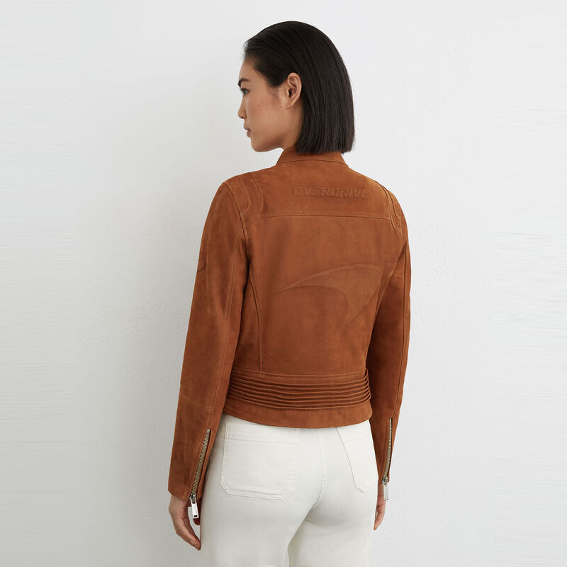 MCL LS WMNS HELENA SUEDE JACKET - Tobacco Brown