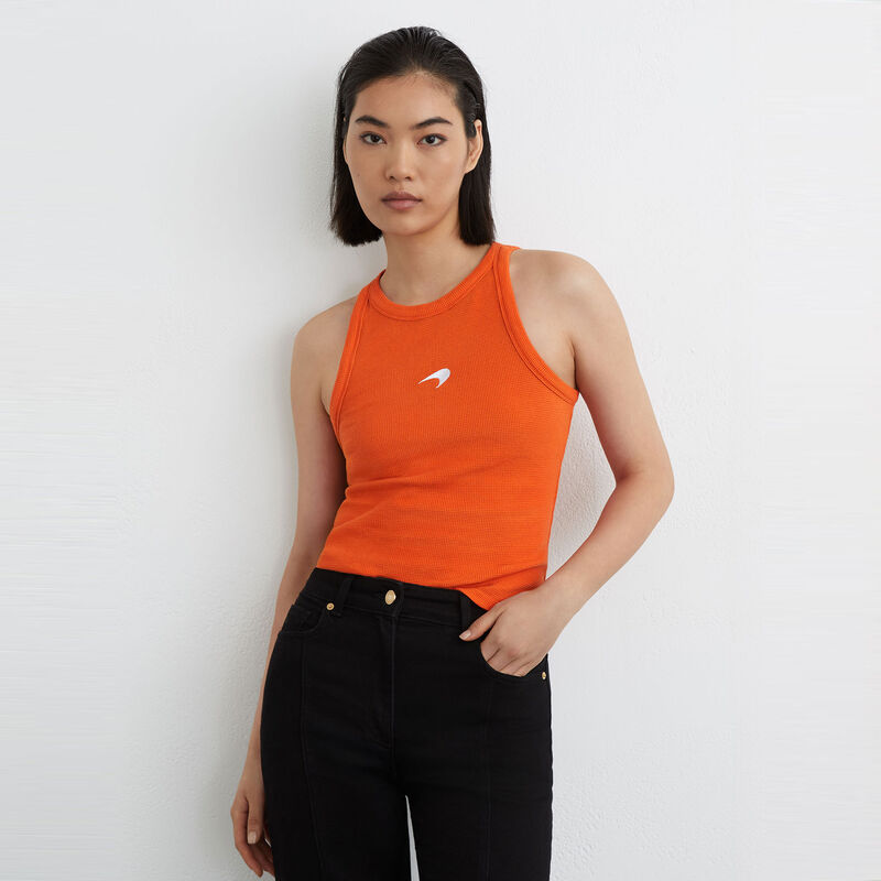 MCL LS WMNS LELLA WAFFLE VEST - Papaya