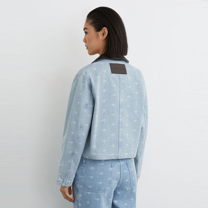 MCL LS WMNS VANESSA DENIM JACKET - Soft Blue