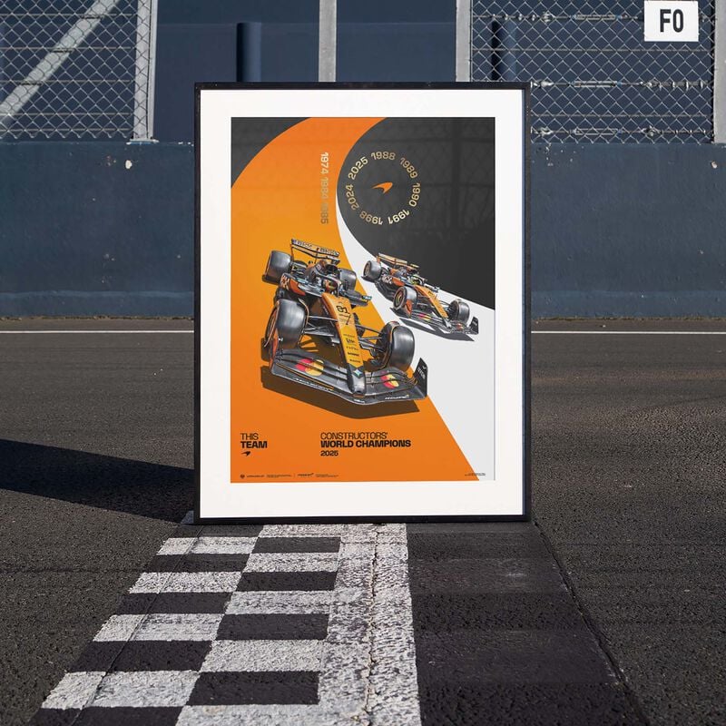 Constructor Racing 2025 Constructors’ World Champions Official Poster orange | McLaren ...