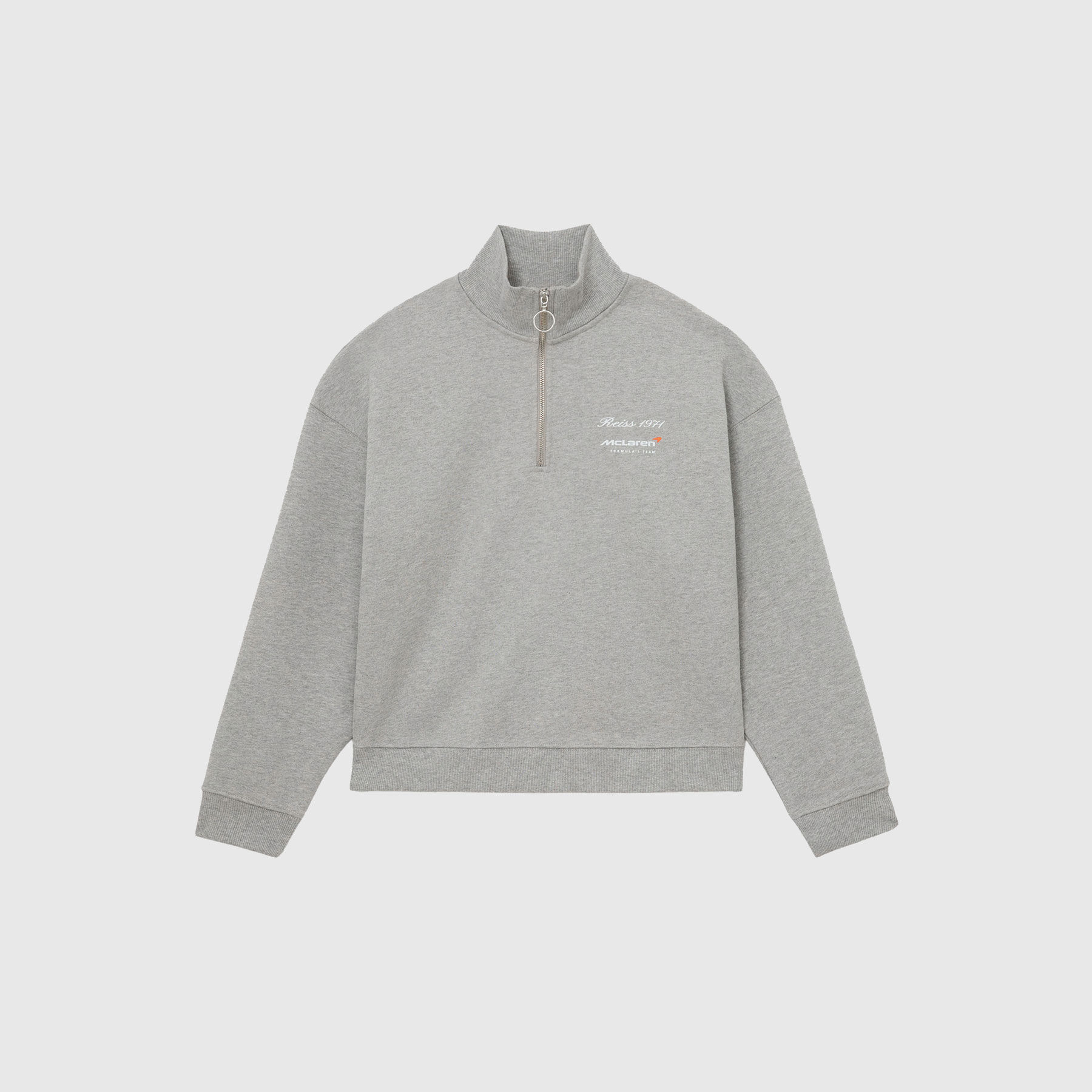 Reiss Sakura Half-Zip Sweatshirt greymelange | McLaren Racing
