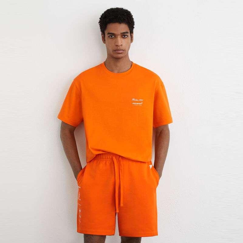 MCL LS MENS STIRLING PRINTED TEE - Papaya Orange