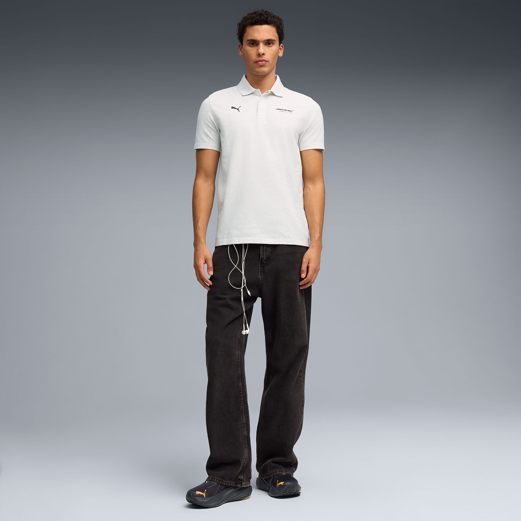 PUMA Jacquard Polo whiteglowheather | McLaren Racing | Official Store