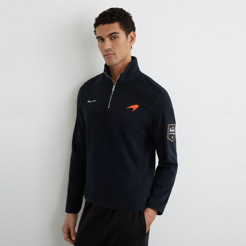 MCL LS MENS MEROS 1/4 ZIP FLEECE - Navy
