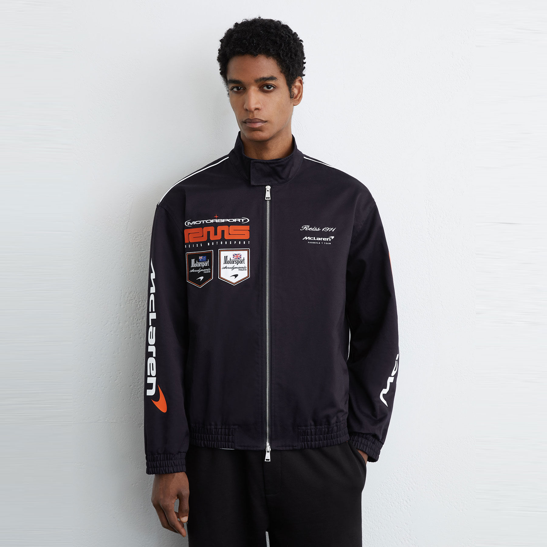 Reiss Mercer Logo Jacket navy | McLaren Racing | Official Store