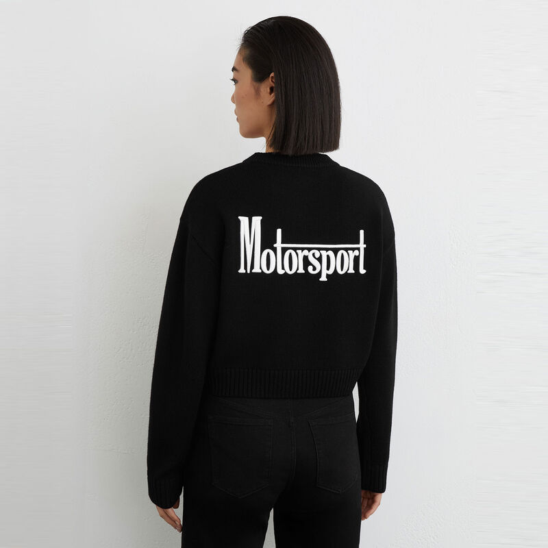 MCL LS WMNS NICOLE CROPPED JUMPER - Black