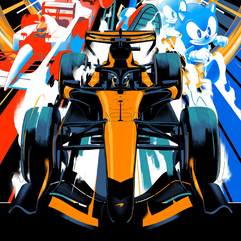 MCL FW SONIC 1000TH GP POSTER - Papaya