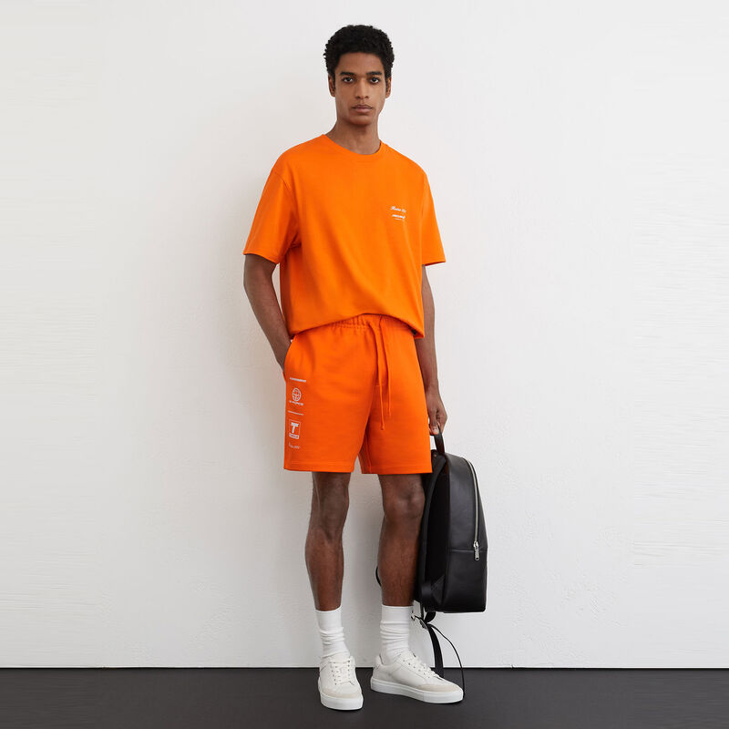 MCL LS MENS STIRLING PRINTED TEE - Papaya Orange