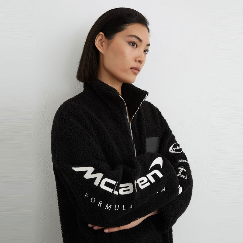 MCL LS MENS NYLO EMB FLEECE JACKET - Black