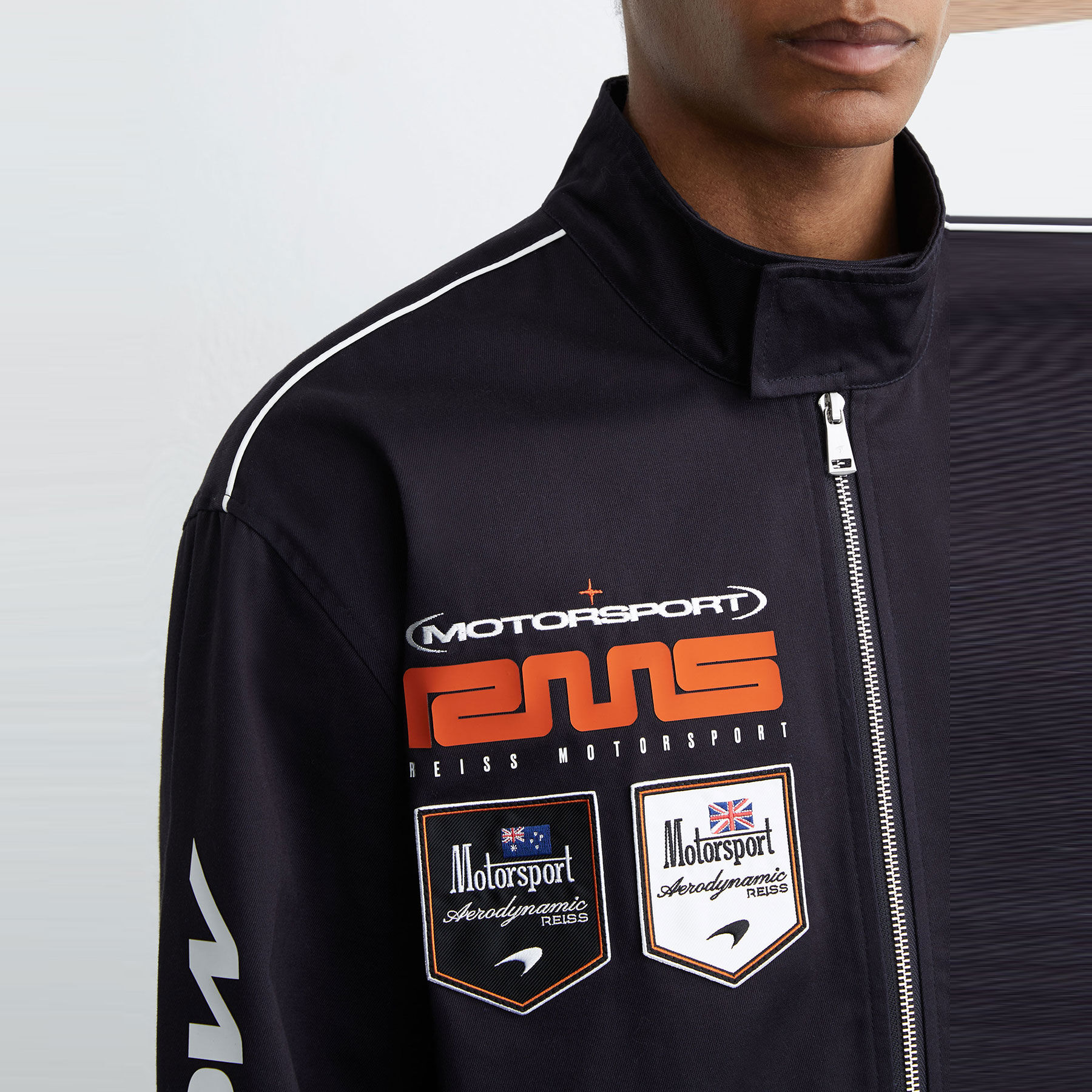 Reiss Mercer Logo Jacket navy | McLaren Racing | Official Store