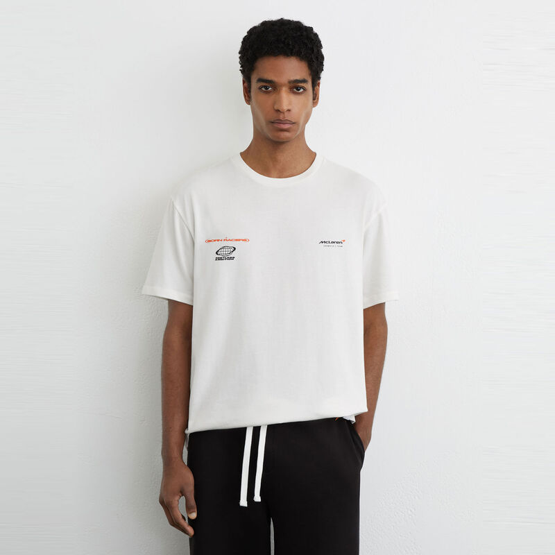 MCL LS MENS NOX PRINTED TEE - White