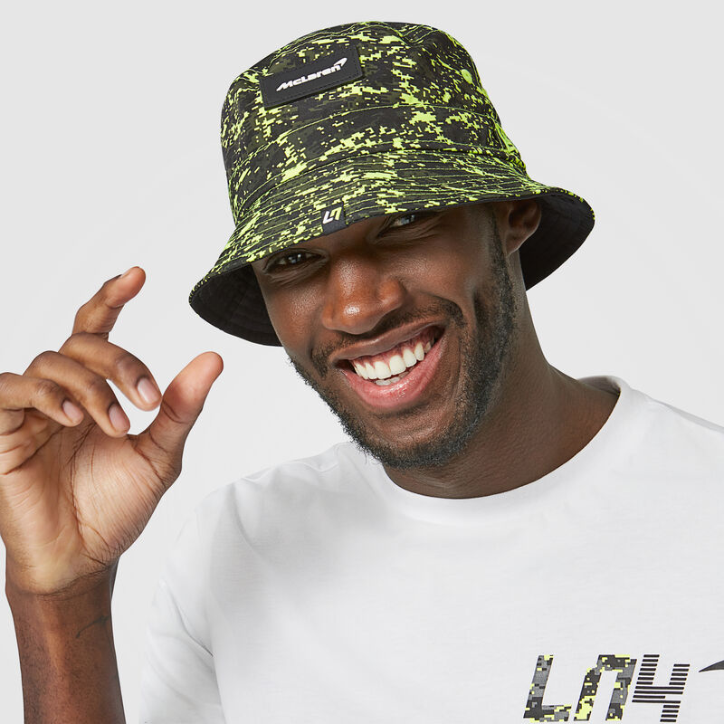 MCLAREN LANDO GLITCH BUCKET HAT - lime