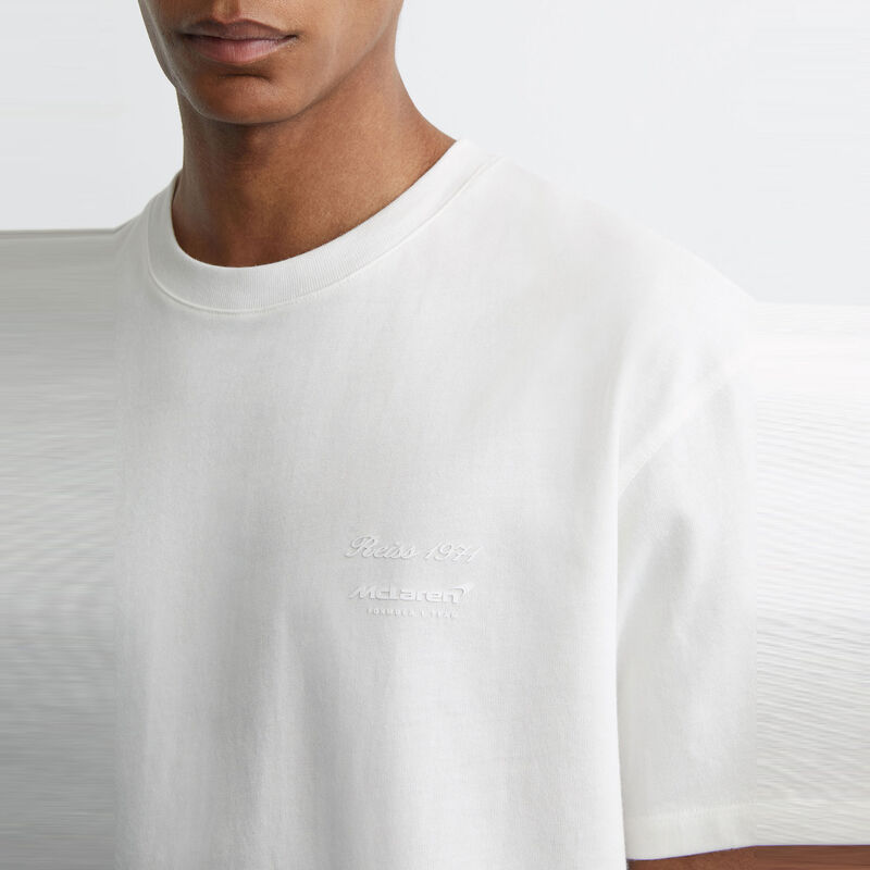 MCL LS MENS STIRLING PRINTED TEE - White