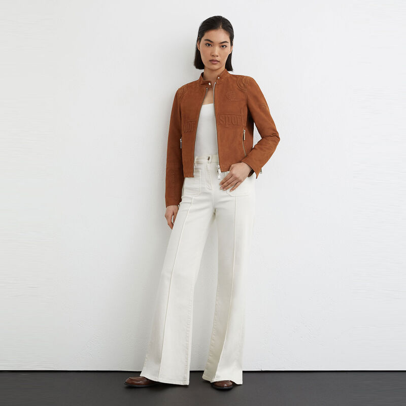 MCL LS WMNS HELENA SUEDE JACKET - Tobacco Brown