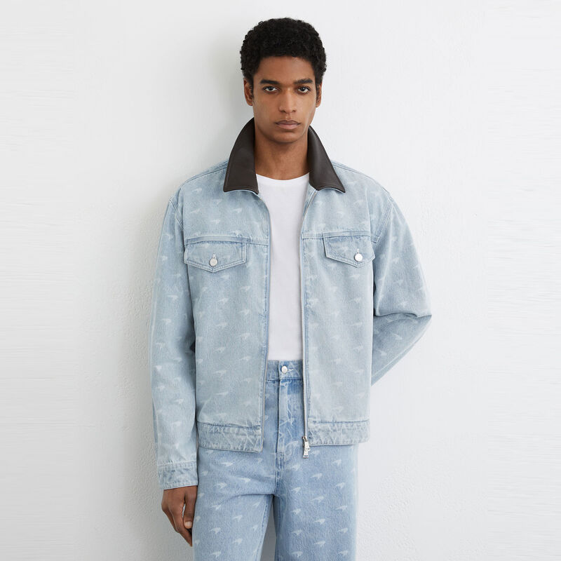 MCL LS MENS VORTEX DENIM JACKET - Soft Blue