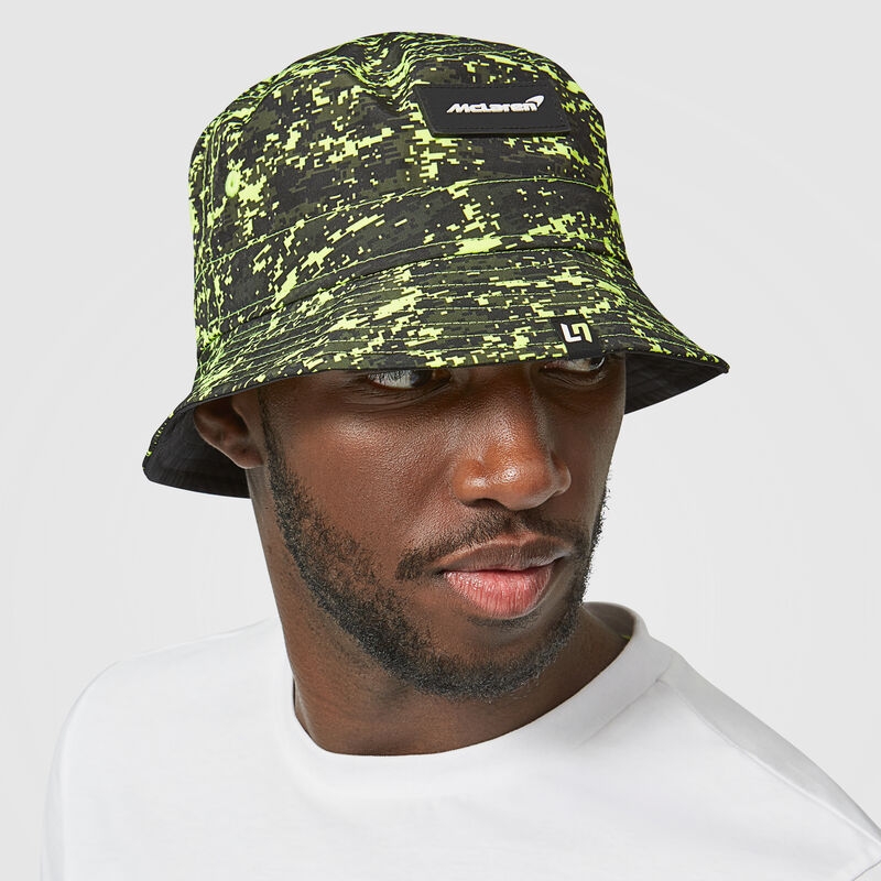 MCLAREN LANDO GLITCH BUCKET HAT - lime
