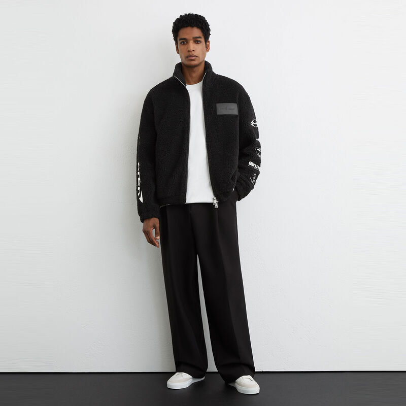 MCL LS MENS NYLO EMB FLEECE JACKET - Black