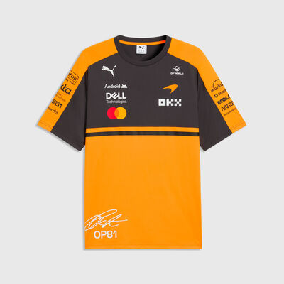 Plus Beau Nouveau T-Shirt F1 F1 McLaren Team Noir/Orange 2023 Pas Cher