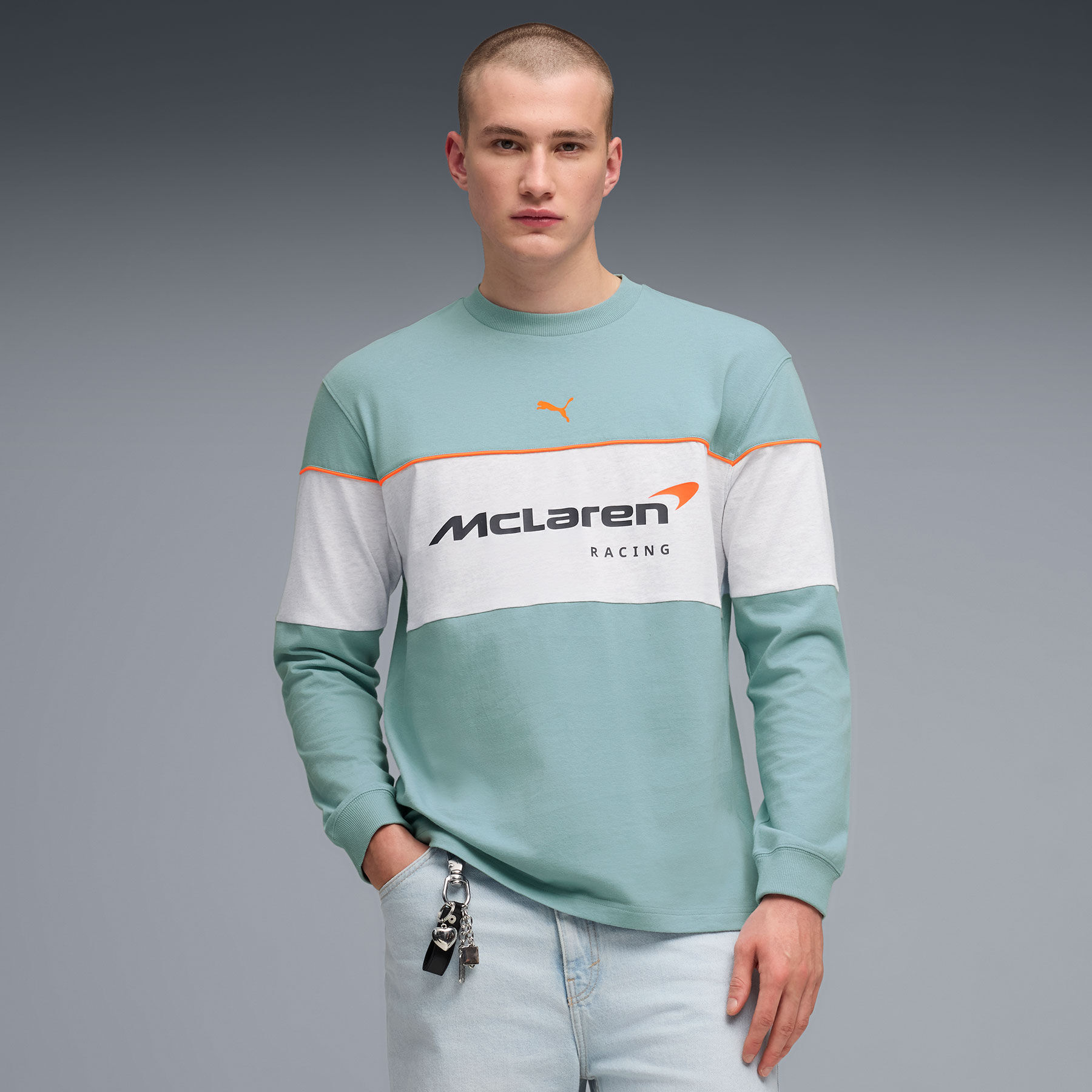 PUMA Long Sleeve T-shirt seafoam | McLaren Racing | Official Store