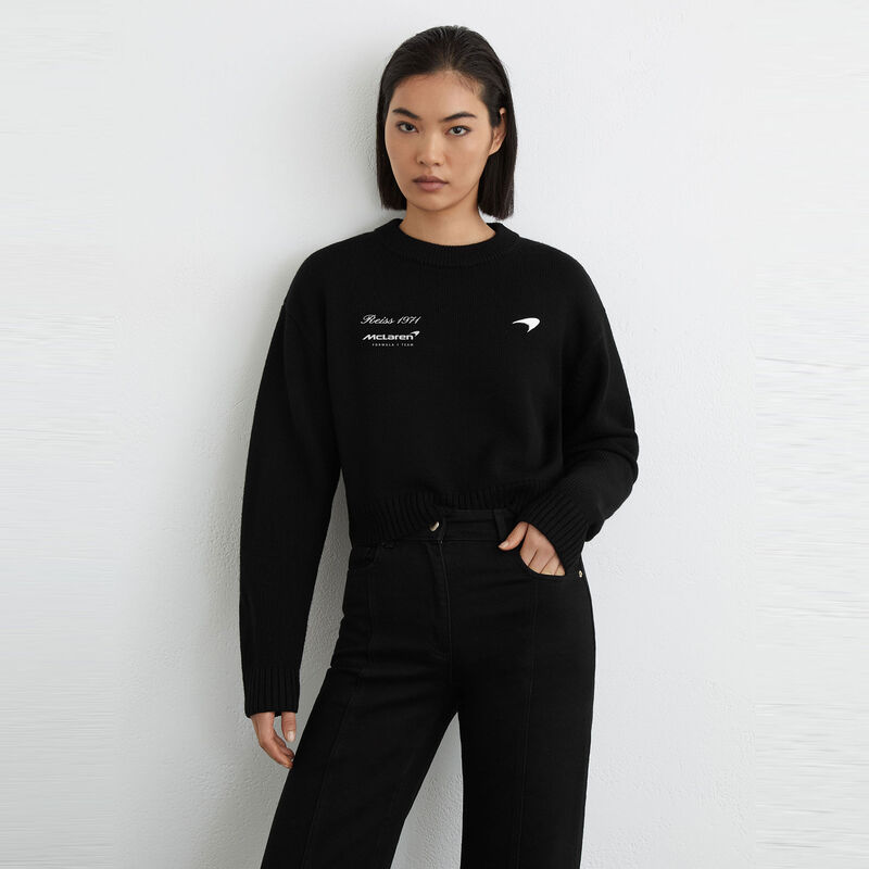 MCL LS WMNS NICOLE CROPPED JUMPER - Black