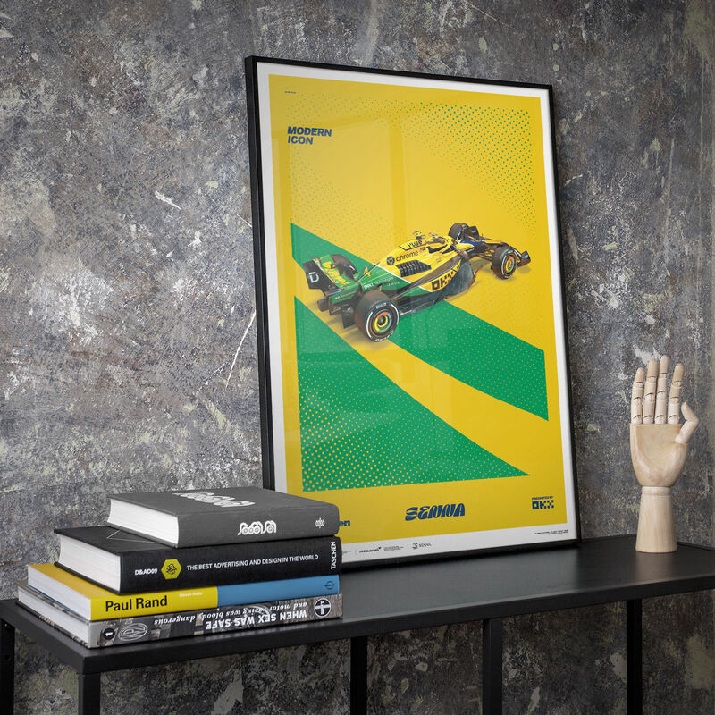 MCL MONACO SENNA LIVERY POSTER - yellow