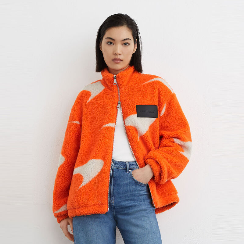 MCL LS MENS KING FLEECE JACKET - Papaya Orange