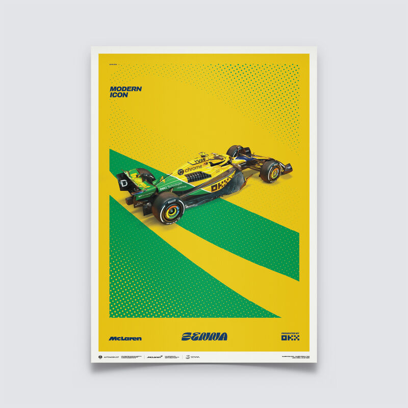 MCL MONACO SENNA LIVERY POSTER - yellow