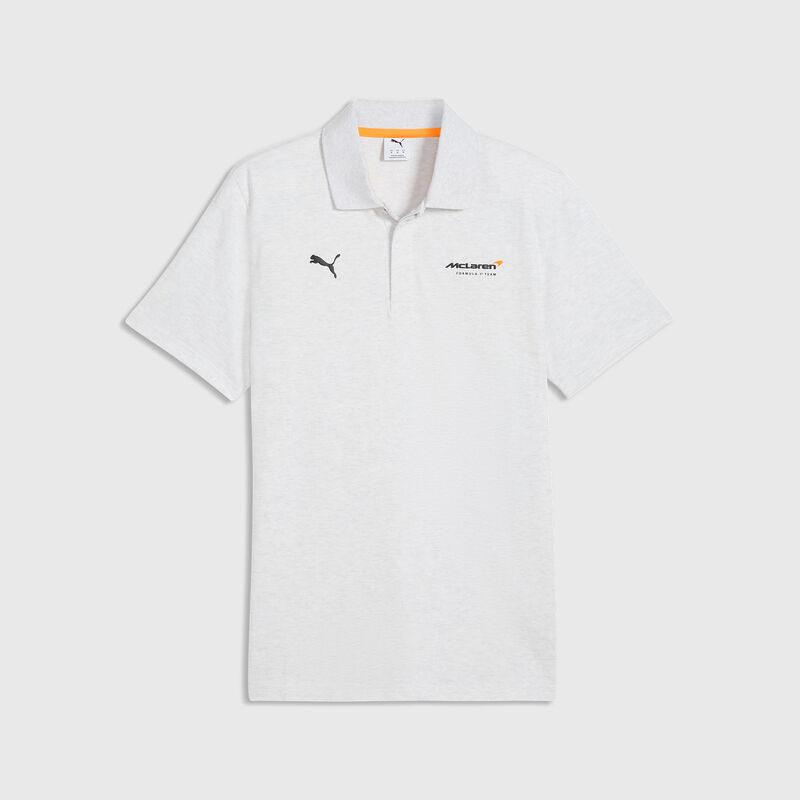 ML LS Jacquard Polo - White Glow Heather