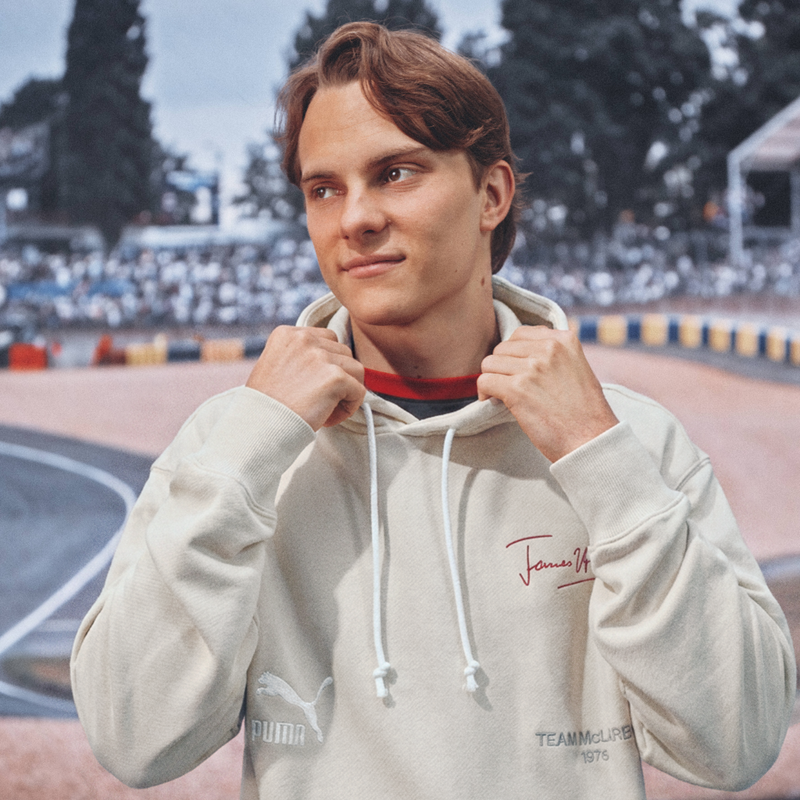 ML LS James Hunt Graphic Hoodie - Alpine Snow