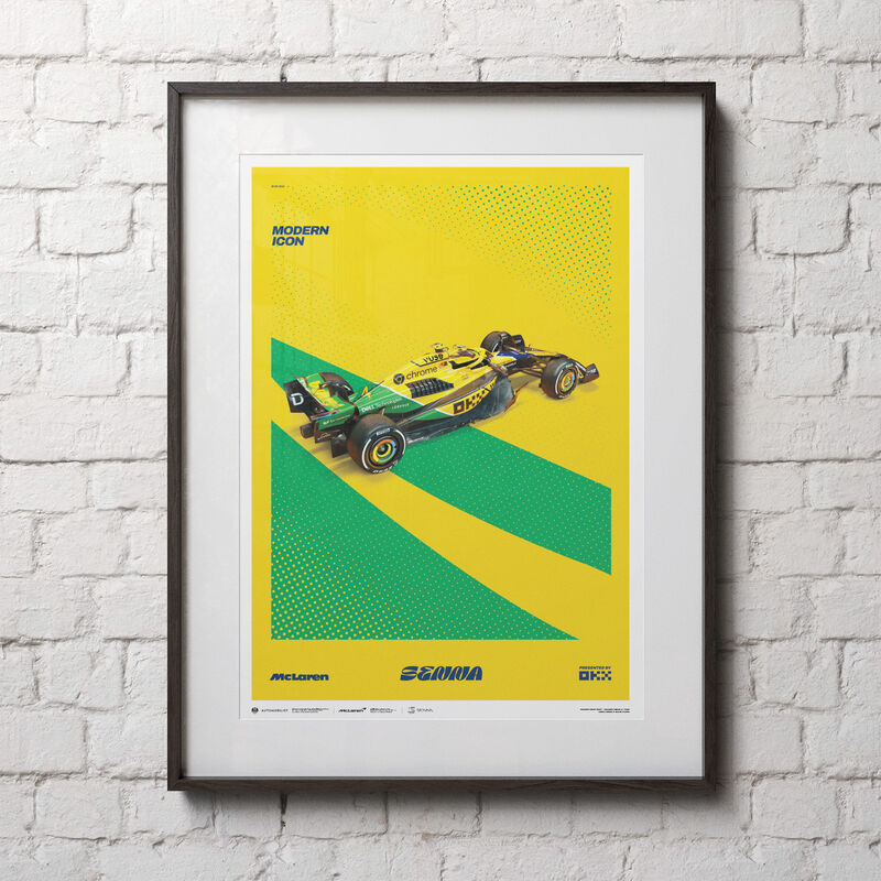 MCL MONACO SENNA LIVERY POSTER - yellow