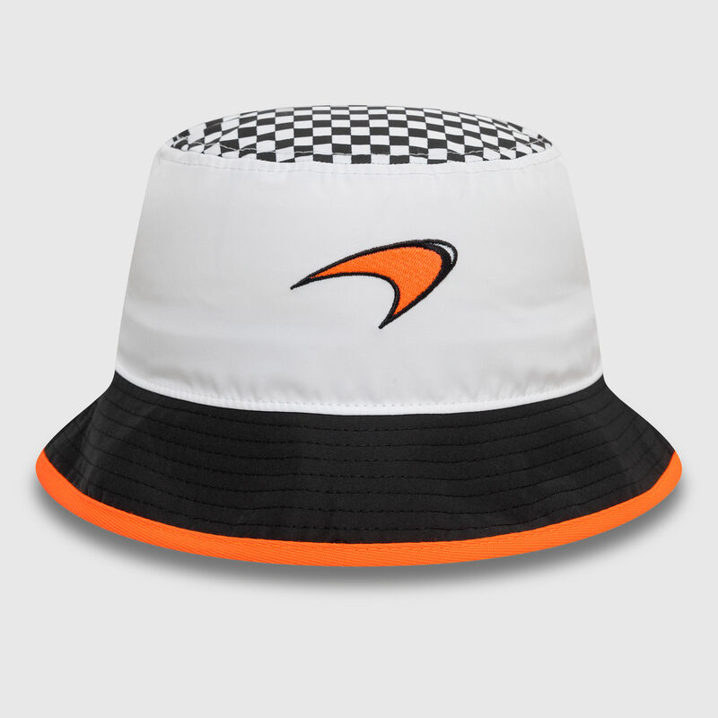 MCL CHECKERED TAPERED BUCKET - white