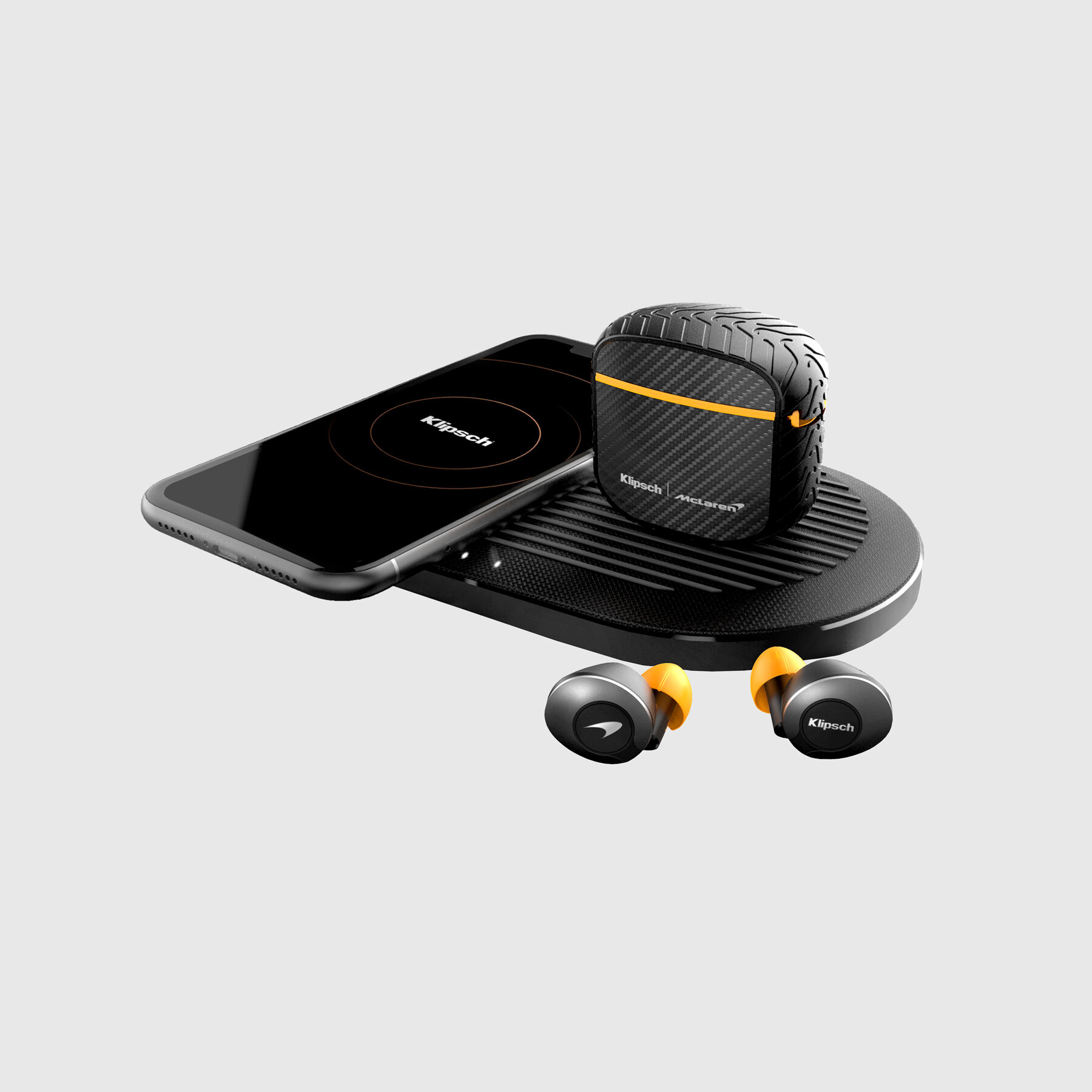 Klipsch T5 II True Wireless ANC Earphones black | McLaren Racing