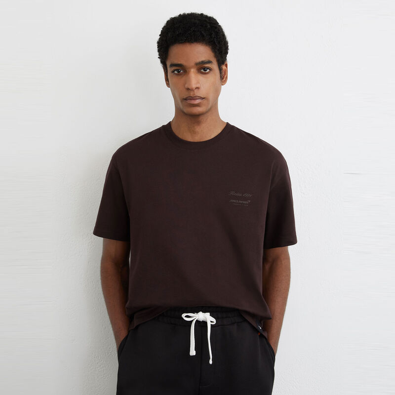 MCL LS MENS STIRLING PRINTED TEE - Chocolate Brown
