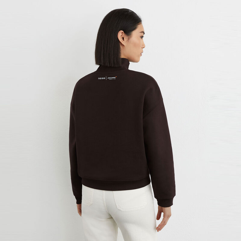 MCL LS WMNS SAKURA 1/4 ZIP SWEAT - Chocolate Brown
