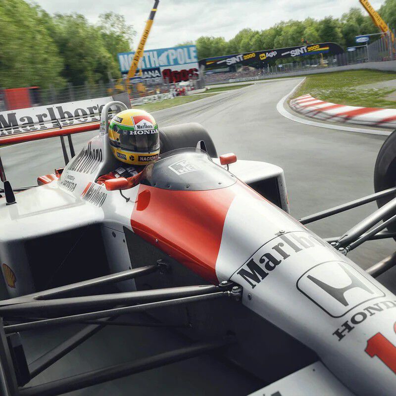 1988 Ayrton Senna San Marino GP Fine Art Print - Multicolour