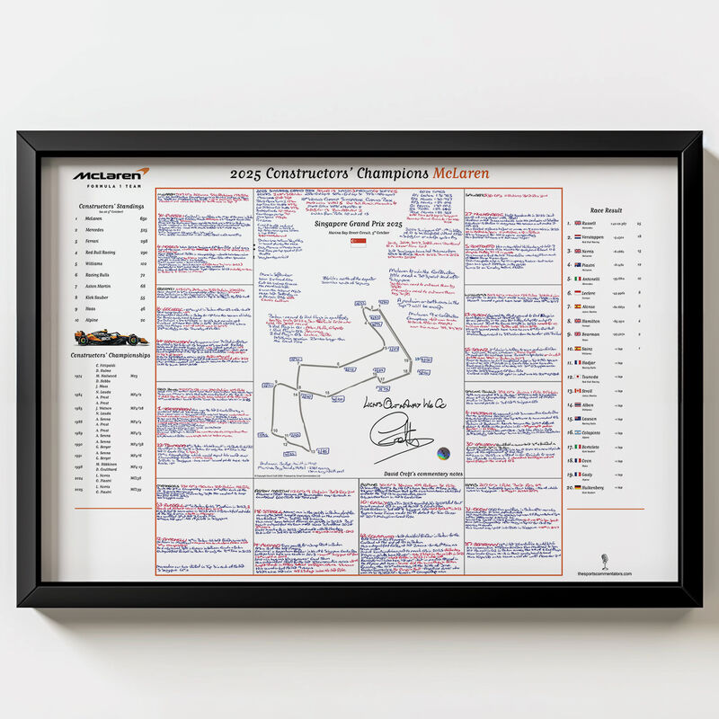 Constructors Special David Croft's Singapore GP 2025 Notes - Signed