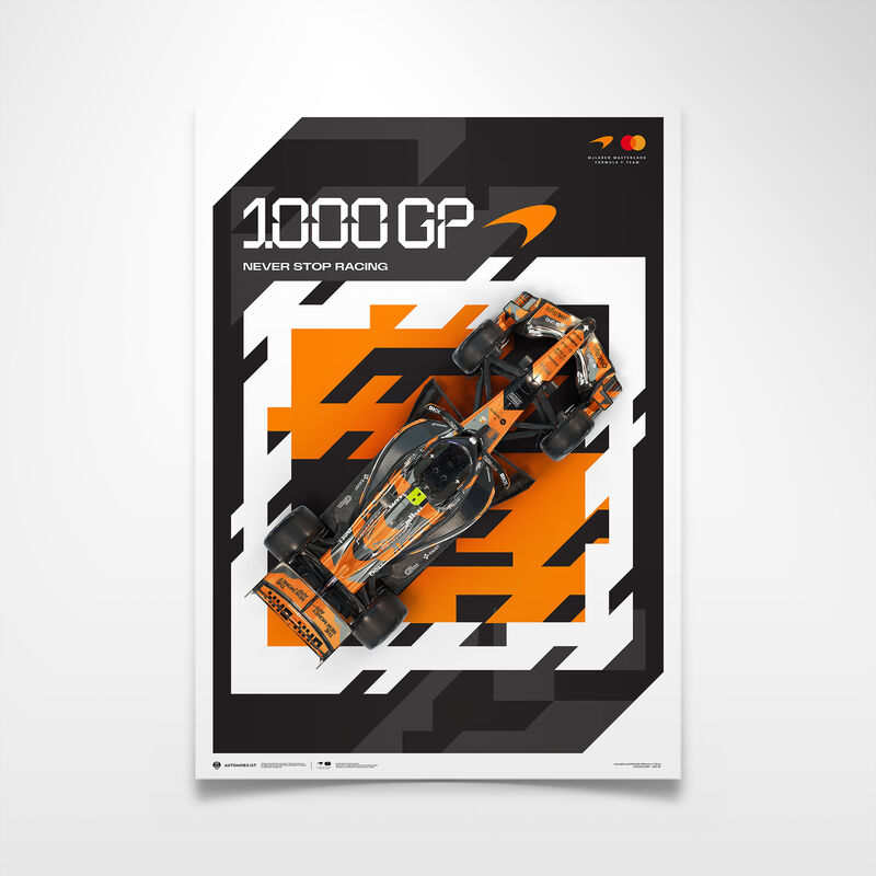 1000th GP Monaco Special Livery Poster - Multicolour