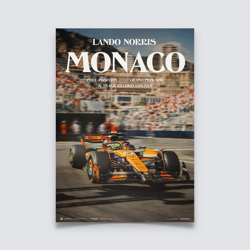 Monaco GP 2025 Winner Poster - Multicolour