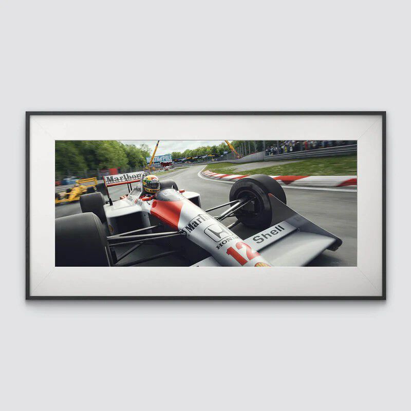 1988 Ayrton Senna San Marino GP Fine Art Print - Multicolour